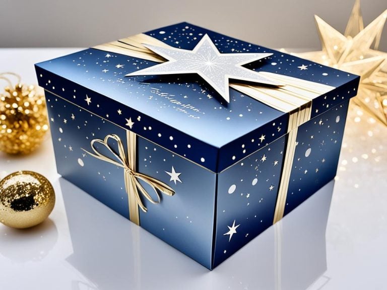 A beautiful gift box with a star