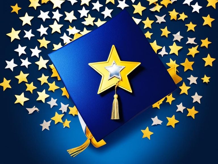 Graduation cap with stars
