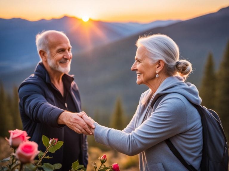 Couple enjoying retirement outdoors