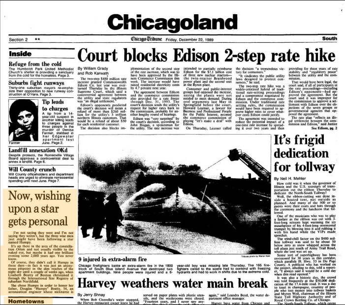 Chicago Tribune 1989 Chicagoland section