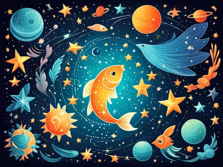 A Pisces fish and other objects among the stars