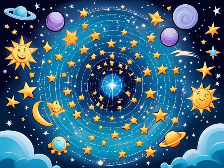 Image of playful swirling stars