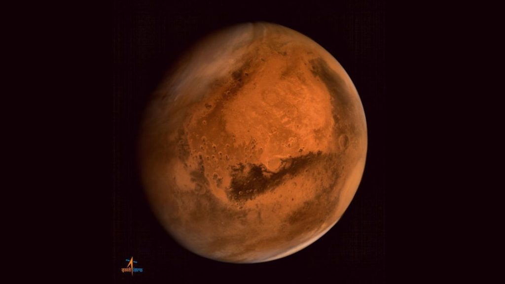 the red plant Mars taken during the ISRO Mars Orbiter Mission