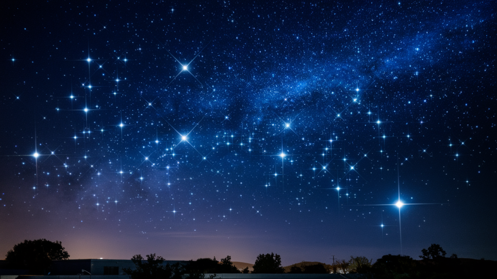 A summer sky with many beautiful stars