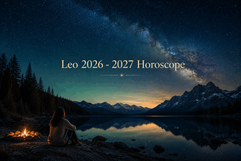 A woman celebrating her Leo Birthday looks toward the sky and her Leo Horoscope